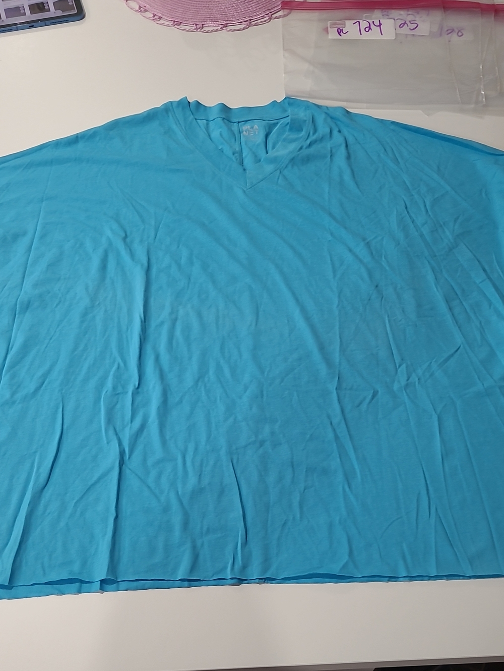 Women's V-Neck Tunic Top - Turquoise